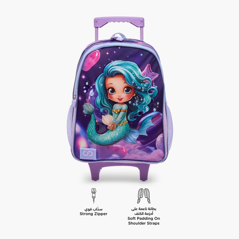 sami_studio 16 Inch Trolley-Mermaid-Set Of 5-2 Cmprt With Zip- (Polyester ) Multicolor \ 34X20X47.5 - Image 5